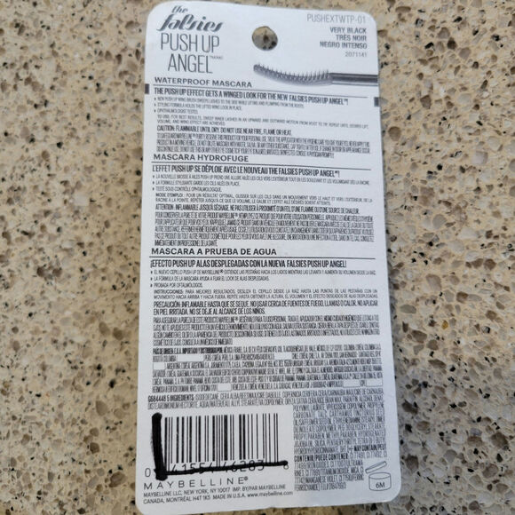 2 Maybelline The Falsies Push Up Angel WATERPROOF Mascara #504 VERY BLACK✨️NEW - Picture 5 of 9